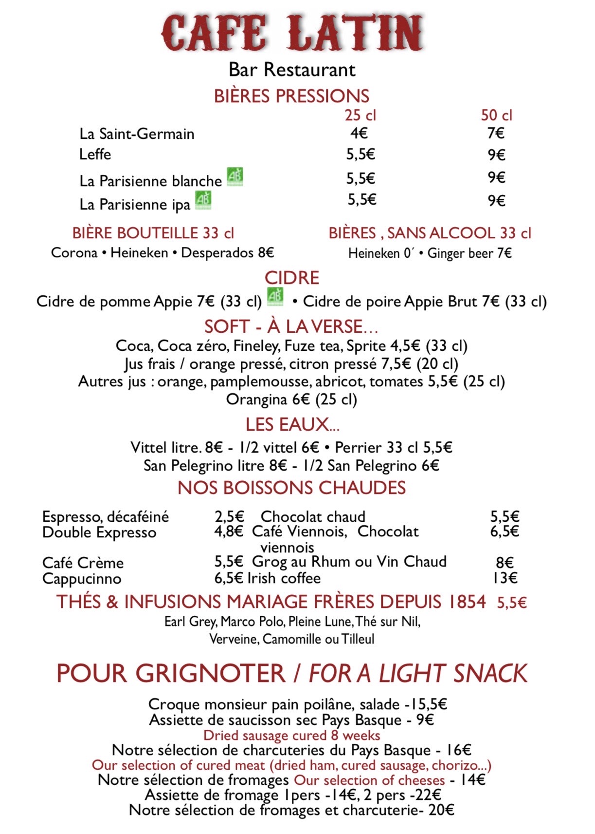 Café Latin Paris